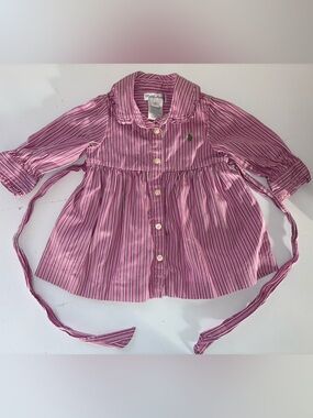 Ralph Lauren Infant Girl Stripped Button Down Dress